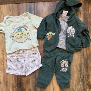 Baby Yoda and Mandalorian Outfit Set 18 Month Boys Outfit